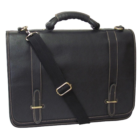 A1 Luggage Traditional Double Slip-in Executive Briefcase, Black A12619207
